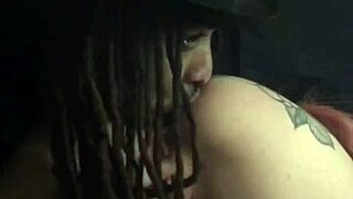 Intriguing Goth Ass Licking from German Blonde to Brazilian Babe in Interracial Rimjob Action