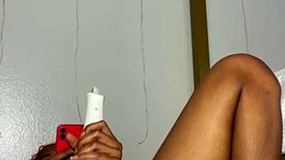 i'm edging my wet pussy lips in homemade solo session showing off my skinny teen body to my black best friend