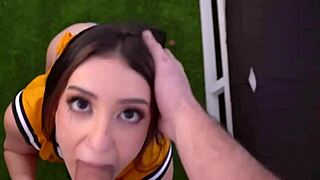 I can't stop touching my stepsibling Violet Gems with Peter Green in taboo POV handjob leading to orgasm