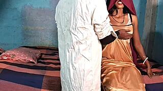 Desi step sister wore sexy night dress for oral and pussy fuck