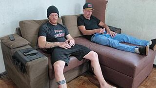 Gay Daddy And Stepson Jerk Big Cock Together In Bareback Solo Fetish