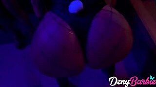 Blonde secretary shakes big ass in uniform skirt lingerie during holiday dancing with blowjob anal worship!