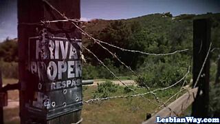 Petite Lesbo Gets Scissored In Hot Threesome Action