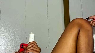 i'm edging my wet pussy lips in homemade solo session showing off my skinny teen body to my black best friend