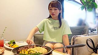 Why does this rental girlfriend with super beautiful big E-cup breasts make my erection unstoppable? Watch her ride cowgirl with oiled tits kissing and handjob leading to creampie in Japanese Asian style.