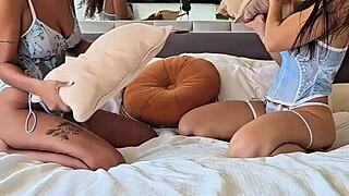 milahot and nati camargo in lesbian sex scene with scissoring cunilingus fingering big tits anal assfucking