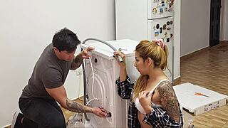 i feel so horny seducing my neighbor for wet pussy fucking and cunilingus while husband works, as his housewife slut with big tits and ass.