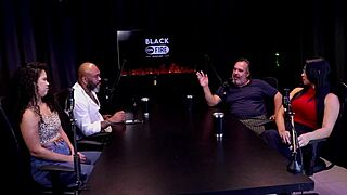 See Through Teen 18+ in Group with Fat Old Black BBW Cuckold Swingers Named Ted Official on Sheer Red