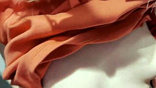 Blonde slut in leggings has risky rough sex with stranger in public toilet for cash