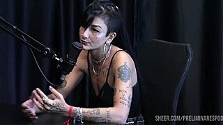 i feel excited in sheer red lingerie during group fetish interview with toys and orgasm compilation for latina amateurs