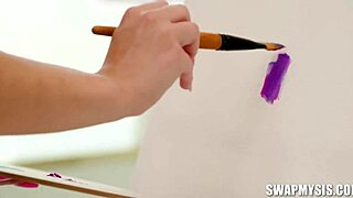 What happens when schoolgirls model nude with stepbrothers in taboo fuck session?