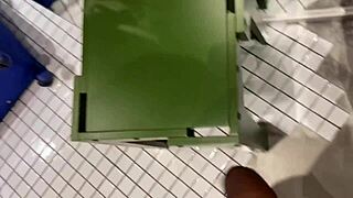 Solo big dick masturbation with crossdressing transsexual anal play