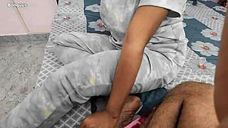 Creampie Dripping from Tight Wet Pussy of Girlfriend's Sister Alone at Home with Uncle and Father-in-Law Watching