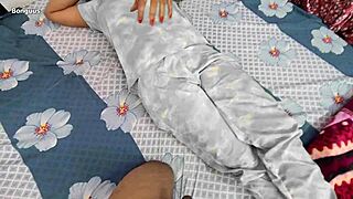 Creampie Dripping from Tight Wet Pussy of Girlfriend's Sister Alone at Home with Uncle and Father-in-Law Watching