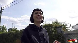 German Scout Picks Up Tall Skinny French Girl Delfine Dahlia for Casting Fuck