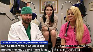 Mina Moon's back blasted with cum in POV nurse scene