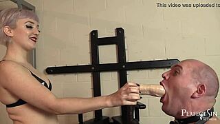 Hey, watch my dirty cocksucking slave take it deep