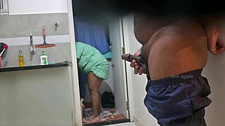 hidden cam catches maid sushmitha flashing and blowing cock