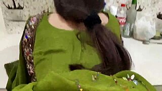 indian stepmom shares kitchen moments with stepson in clear audio chat