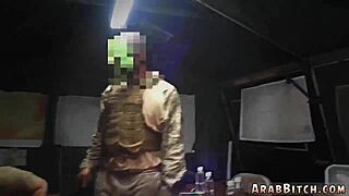 Arab actor and girls pissing while sneaking in the base - what a wild military uniform teen blowjob scene!