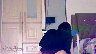 I feel that delicious tight wet pussy from sexy Asian girl with big ass in midnight pov creampie fuck.