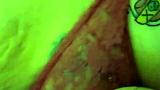 Playing with huge natural tits and smooth wet pink pussy