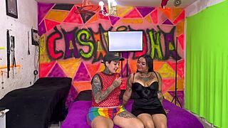 i watched this virgin sapatona suck and fuck her busty friend better than any woman with extreme deepthroat choking