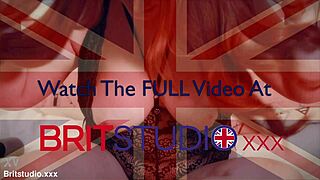 Gorgeous redhead brings herself to climax in solo session