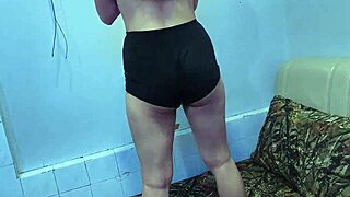 she asked me to film her ass workout in thong during photoshoot. young 18+ asian girlfriend showed off big curves and fat ass.