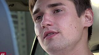 Skinny Blonde Teen With Small Tits And Shaved Pussy Fucks Driver In Kitchen