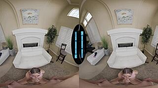 Your wife doesn't have double Ds like me. Fucking the babysitter in VR with Scottish wife watching.