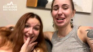 Suggestive Blonde and Redhead Roommates Hint at Rough Quickie Sex with Spitting Sloppy Deepthroat