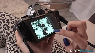 dirty stephanie moon rides skinny pussy on boyfriend and turns him into cuckold with cumshot.