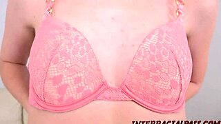 Pale blonde Jayden craves oiled interracial sex with deepthroat and cowgirl riding 😍