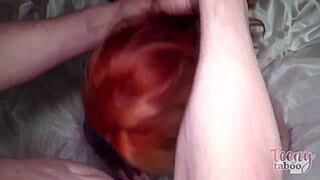 babysitter strawberry fields was promoted by seth brogan with wet pussy riding and creampie action