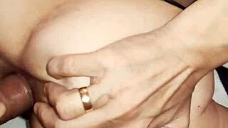 Skinny milf's hot anal compilation contrasts tight ass with pov homemade couple action