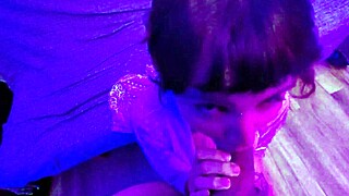 Whoa, cute alt teen 18+ fucks lucky guy hard and ends with mouth full of creamy cum!