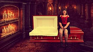 Granny Vampyra In Vampire Costume Gives Deepthroat Blowjob To Mature Cougar With Fat Body