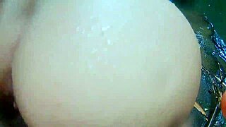 Exotic couple fucks in tropical rain reaching orgasm in jungle shower 😈🌴