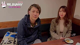 Couple Challenge Game Part 1 Features Tall Sexy Japanese Babe in Bunny Costume and Stockings