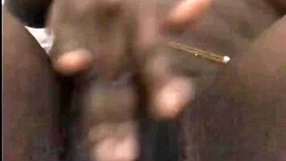 ebony babe with big ass does solo masturbation in homemade video