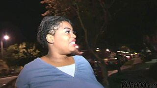 Suggestive Ebony BBW Teases Gigantic Tits for BBC