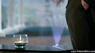 slippery when wet, this blonde milf gives an erotic handjob and blowjob