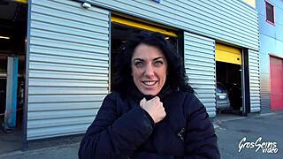 Sexy Italian Milf Sabrina Craves One Monster Cock in Ass and Another in Pussy During Interracial Threesome