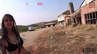 Blonde Latina Babe With Dreadlocks Gets Bent Over And Fucked Hard In Abandoned Building Outdoor Forest First Time