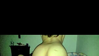 Tall muscular brunette roommate with long hair shakes big ass dancing in dorm bedroom party while drunk