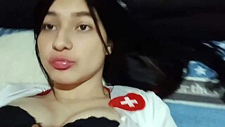 Colombian college babe masturbates with dildo in dirty talk cosplay as bride for fans!!