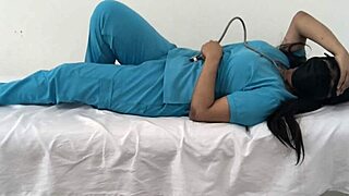 I love how this busty nurse masturbates her juicy pussy in the hospital as a real homemade amateur