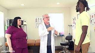 Chubby Nurse Alexxxis Allure Rides Patients Big Black Cock In Hospital