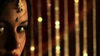 Indian woman displays exotic beauty in naked dance and solo masturbation on bed